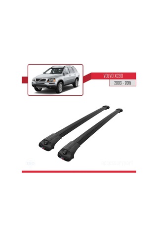 Volvo Xc90 2003-2015 Arası İle Uyumlu Ace-1 Ara Atkı Tavan Barı Siyah