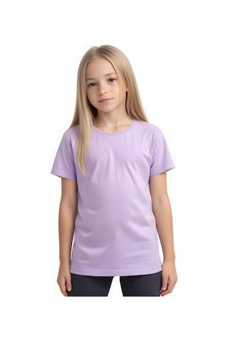 Fyk Kids Kız Çocuk Yuvarlak Yaka Penye T-shirt Lila