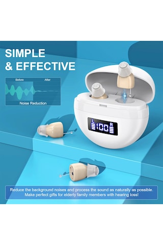 Mini Kulak İçi İşitme Amplifikatörleri Görünmez İşitme Cihazları Şarj Amerika Birleşik Devletleri