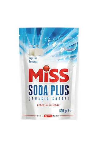 Miss Soda Plus Beyaz Sabun Kokulu Çamaşır Sodası 500 Gr Ve Arap Sabunu 1 Lt 4 Lü Set