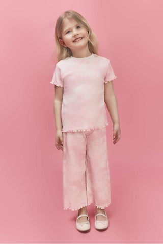 Defacto Wıde Leg Batik Fitilli Kaşkorse Pantolon Kız Bebek H0681a526sppn171 Pembe-pn171