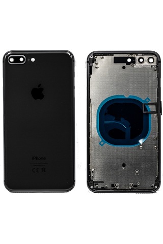 Apple Uyumlu iPhone 8 Plus Boş Kasa Siyah Renk Tam