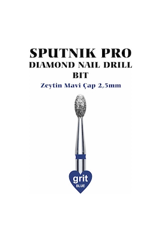 Elmas Zeytin Freze Mavi Çap 2,5mm