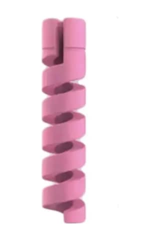 Micro Usb - Type C - İphone Lightning Kablo Spiral Kablo Koruyucu Pembe 1 Adet