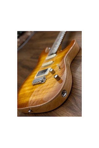 Soloking Ms-1 Custom 22 Hss Fm Flat Top İn Honeyburst W/gigbag