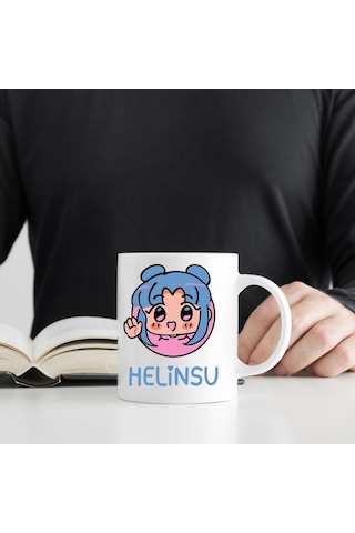 Kız Çocuklarına Özel İsimli Sevimli Karakter Kupa Bardak Beyaz