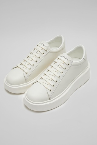Lufian Gage Erkek Deri Sneaker Ayakkabı 112230221 Beyaz