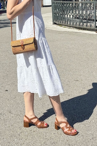 Gönderi R Kadın Taba Antik Kalın Topuklu Hakiki Deri Sandalet Dyza70945234 Taba