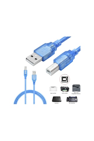 5 Metre Usb Yazıcı Kablosu Usb 2.0 Printer Kablosu