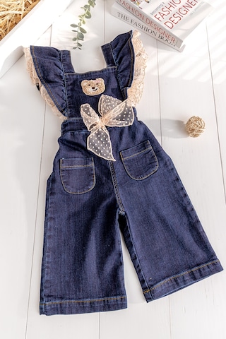 Babymod Kız Bebek-çocuk Denim Salopet Kot Tulum Lacivert