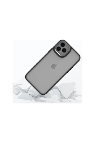 İphone Uyumlu 11 Pro Max Uyumlu Tchs Flora Kılıf-siyah Siyah