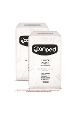 Canped Emici Külot Hasta Bezi Extra Büyük Boy XL 30'Lu x 2 60 Adet