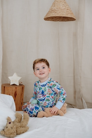 Dinozor Baskılı Color Shapes Çocuk Pijama Seti Mavi