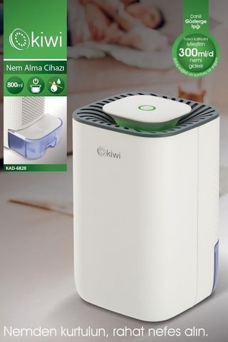 Kiwi Kad-6820 Hava İyileştirici Ve Rutubet Giderici Ev Tipi Nem Alma Cihazı Beyaz