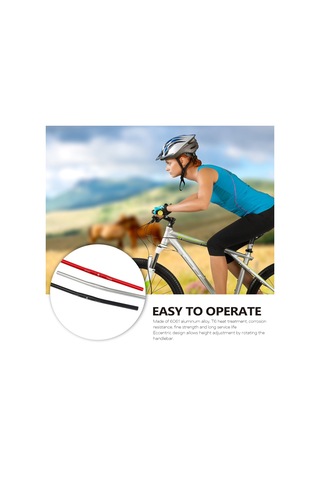 Mufunye Ultra Hafif 25.4mm 580mm Katlanır Gidon - Avrupa Boyutu Yatay Canavar Düz Sap Tasarımı Gümüş Renk Diğer