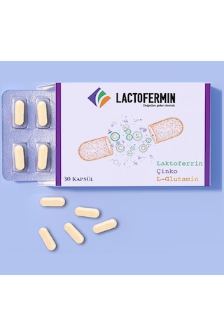Alchera Life Lactofermin Lactoferrin L Glutamin ve Çinko Takviye Edici Gıda 30 kapsül