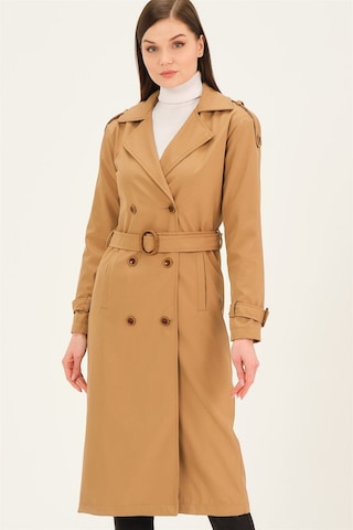 Z6737 Dewberry Bayan Trençkot-camel CAMEL