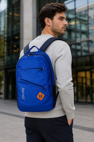 Sr-09 Unisex Okul Ve Seyahat Çantası Sırt Çantası Mavi