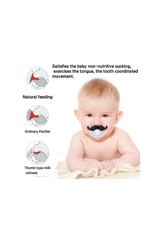 Xindoker 6 Aydan Büyük Bebekler İçin Yiyecek Dereceli Silikon Sakal Desenli Emzik, Bpa'sız, Güvenli Ve Eğlenceli