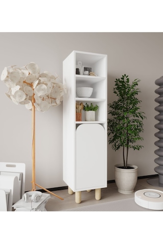 Parma 1 Kapaklı Mutfak Dolap, Kahve Köşesi, Çok Amaçlı Dolap Beyaz