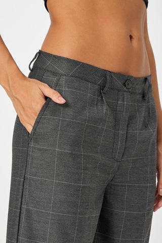 Alexander Gardi Alexandergardi Wide Leg Bol Paça Kareli Çift Cepli Klasik Kadın Pantolon B24-0001 001