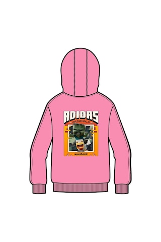 Adidas Unisex Çocuk Pembe Sweatshirt Gfx Fz Hoodıe Jz9933 Pembe