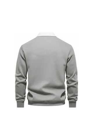 Ghassyco. Ghassy Co. Erkek Retro Renk Bloklu Pamuklu Gömlek Yaka Sweatshirt