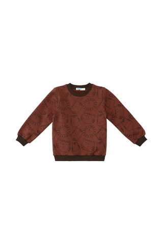 Denokids Hayvanlar Erkek Bebek Eşofman Takım - Kahverengi