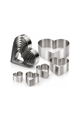 Fida Pasta Çemberi Kalp Argon 1,2mm Yükseklik 7 Cm Paslanmaz Ø16 Cm Inox