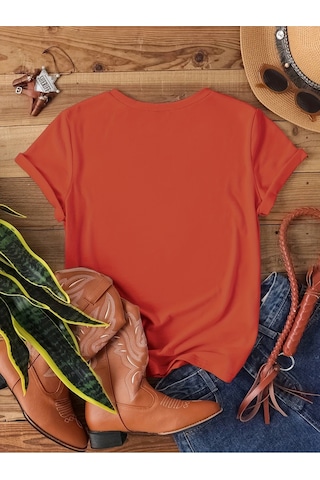 Uyguntarz Unisex Flowers Baskılı Tasarım Tshirt Kırmızı