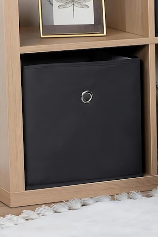 3'lü Çamaşır Oyuncak Raf Düzenleyici Set, Kapaksız Dolap İçi Saklama Kutusu 30x30x30cm 3 Adet Antrasit