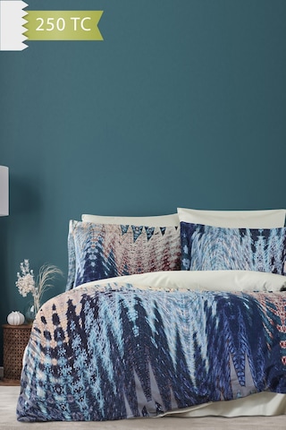 Varol 250 Tc Bambu Karışımlı Pamuk Saten Nevresim Takımı Tek Kişilik - Talamone Çok Renkli