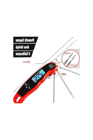 Dijital Hızlı Mutfak Termometresi, Katlanabilir Ve Lcd Ekranlı