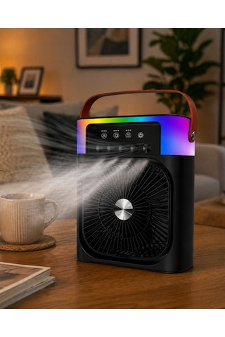 Işıklı Fan 5005 Siyah