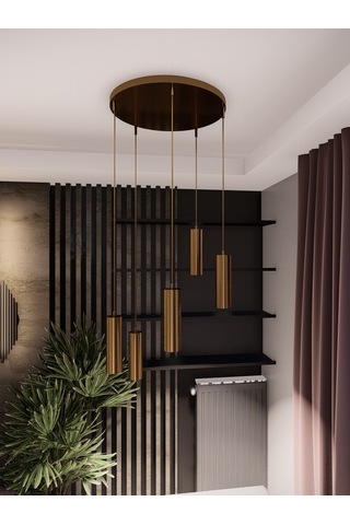 Zenya Eskitme Renk 5'li Spot Avize- Modern Tavan Sarkıt, Gu10 Duy