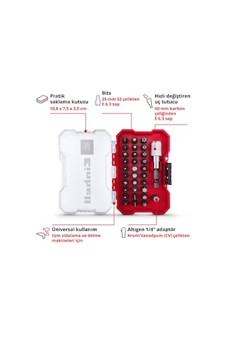 Einhell XS-CASE 32 Parça Uç Seti - 49118693