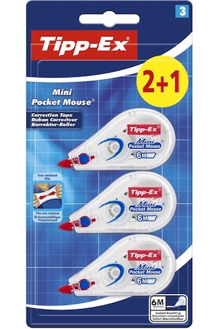 Bic Tipp-Ex Mini Pocket Mouse Düzeltici 2+1'li Blister