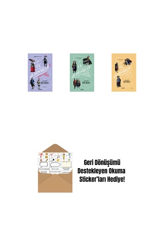 Üç Silahşörler 5 - Demir Maskeli Adam + Üç Silahşörler Yirmi Yıl Sonra Ciltli + Üç Silahşörler Ciltli + Okuma Sticker'ları