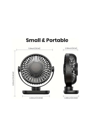 Boatshop1 Topk Beyaz Kişisel Usb Klipsli Masa Fanı Fırçasız Motor Sessiz Güçlü Hava Akışı Taşınabilir Mini Fan