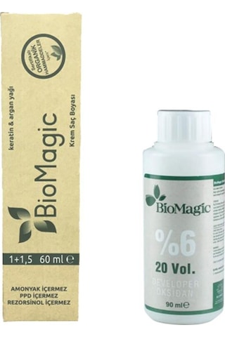 Biomagic Organik Keratin Ve Argan Saç Boyası 60 Ml.+Oksidan