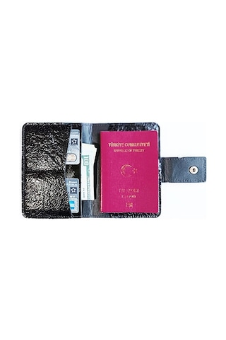 Vip Gift Pasaport Kılıfı Pasaportluk Hakiki Deri Siyah