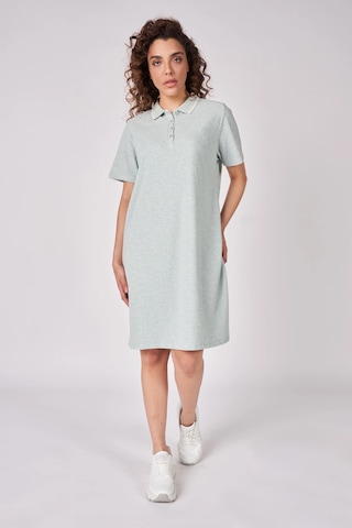 Defys Kadın Polo Yakalı Kısa Kollu Regular Fit Basic Elbise Yeşil Melanj - 625081659 Yeşil Melanj