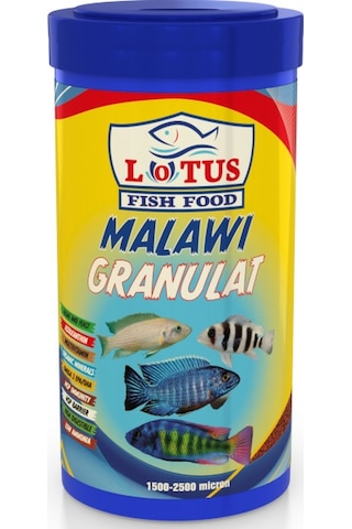 Malawi Granulat 250 ml Kutu Yunus Sarı Prenses Ciklet Balık Yemi