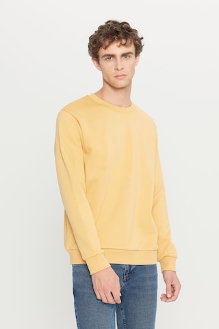 AC&Co / Altınyıldız Classics Erkek Hardal Standart Fit Normal Kesim İçi Polarlı Bisiklet Yaka Sweatshirt Hardal