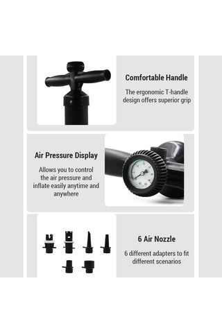 Sup El Pompası Şişme Kürek Tahtası İçin Basınç Göstergeli Y28927