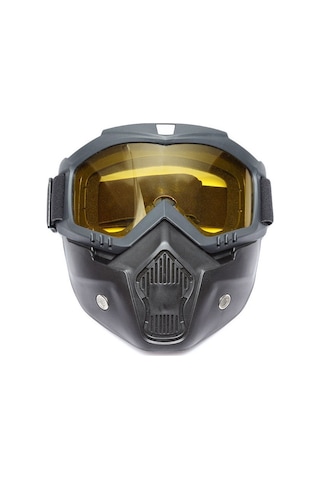 Taktik Yüz Maskesi Özel Kuvvetler Tam Yüz Anti-darbe Gözlük Açık Askeri Fan Toz Ve Sis Geçirmez Sürüş Gözlük Cs Maskesi Yellow