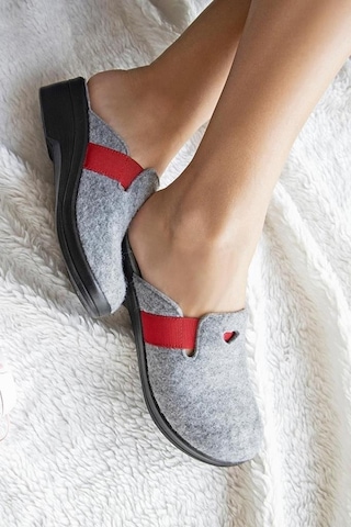 Muya Penny 32924-087 Kadın Kışlık Ev Terliği Gri 36-40 Gri