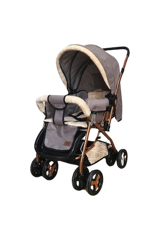 Vavbaby Dual Comfort Line Çift Yönlü Bebek Arabası Bej-gold