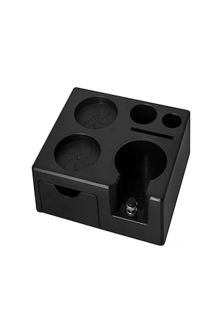 Moveevo Plawee Espresso Tamper Organizer: 58mm, 54mm, 51mm Portafilter Uyumlu Kahve Aleti Tutucu Siyah Abs Siyah