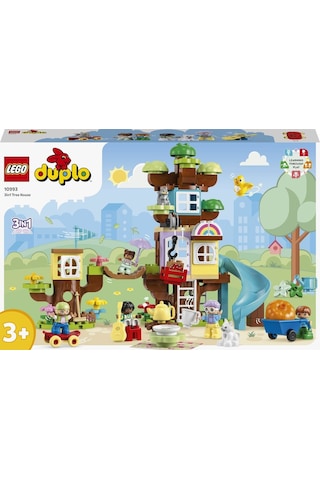 LEGO® DUPLO® 3’ü 1 Arada Ağaç Ev 10993 - 3 Yaş ve Üzeri için Yaratıcı Oyuncak Yapım Seti (126 Parça)